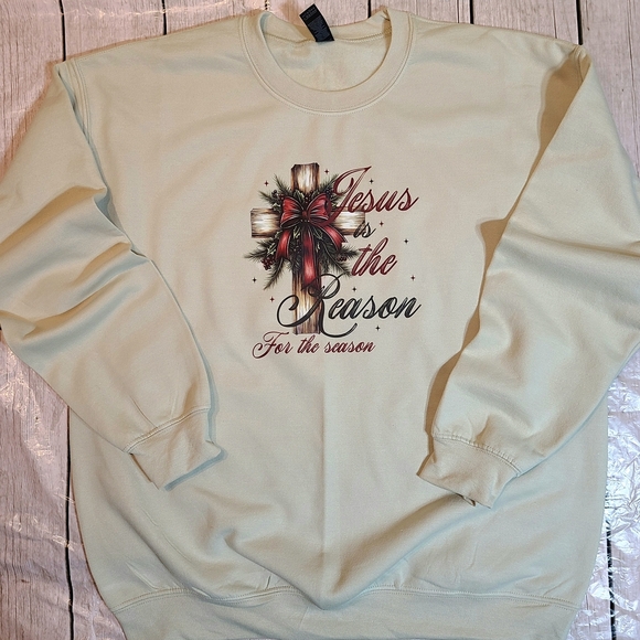 Jesus Is the Reason for the Season Sweatshirt – Christian Christmas Pullover – - Picture 6 of 15